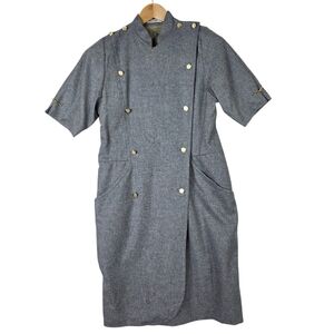 Guy Laroche Vintage Wool double breasted  knee length Dress